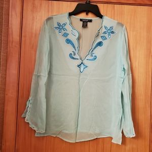 Rampage vintage sheer tunic top